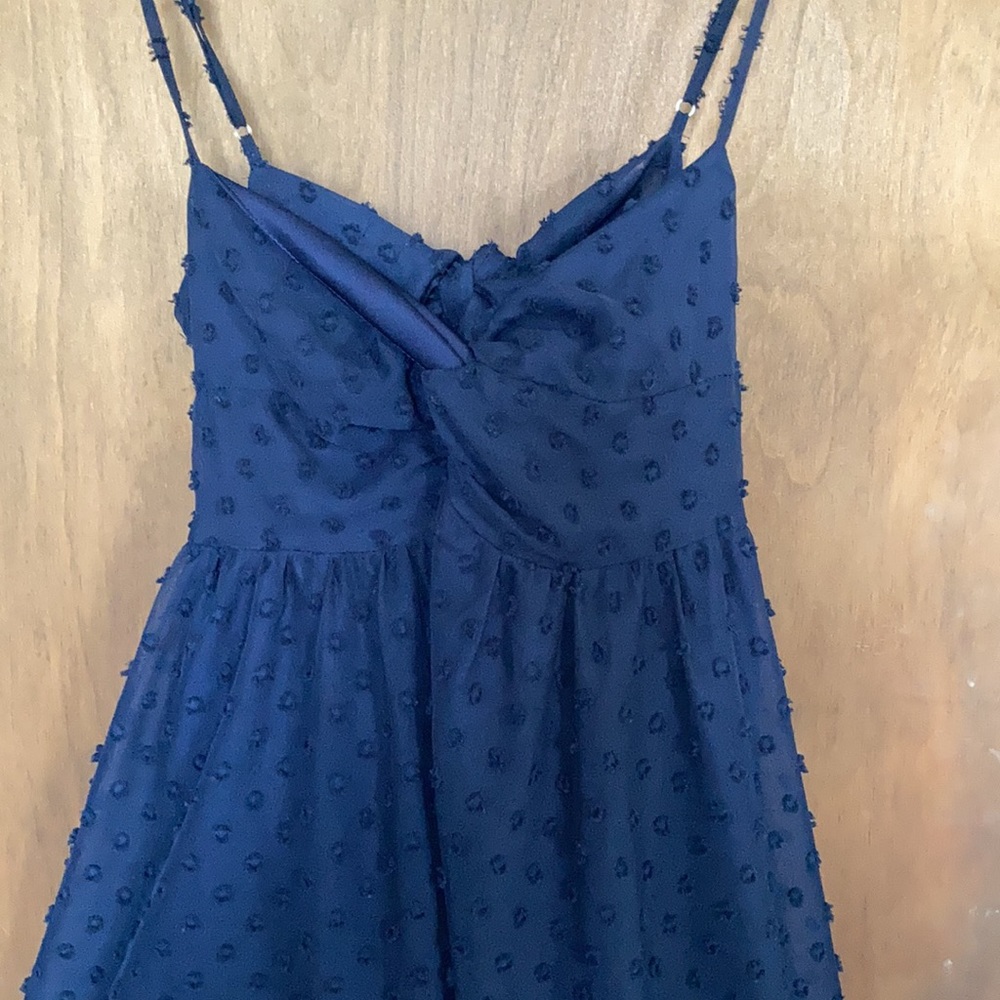 Speechless spaghetti strap back tie navy blue dress M jr - Picture 5 of 17